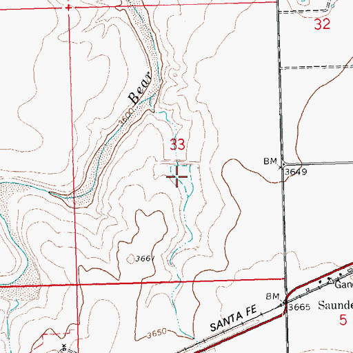 Topographic Map of Hoopengarner SW-1 Reservoir, CO