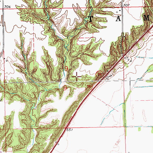 Topographic Map of Chief Tama Grave, IA