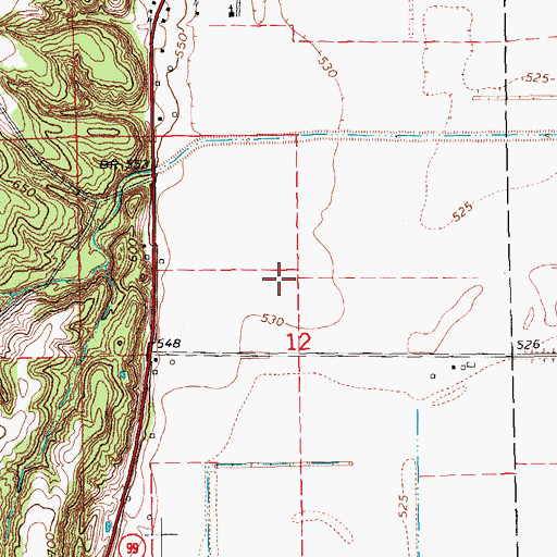 Topographic Map of Newberry Cemetery, IA