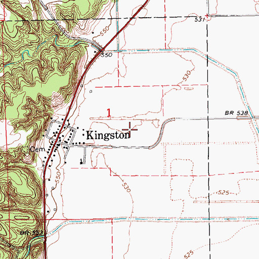 Topographic Map of Hinson Family Plot, IA