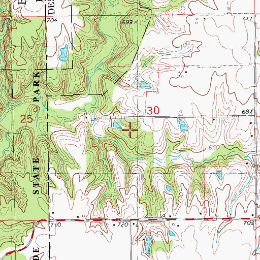 Topographic Map of Renner Farm Cemetery, IA