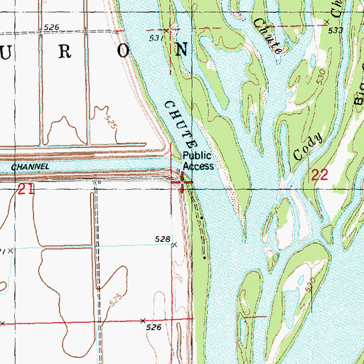 Topographic Map of Hawkeye Dolbee Access, IA