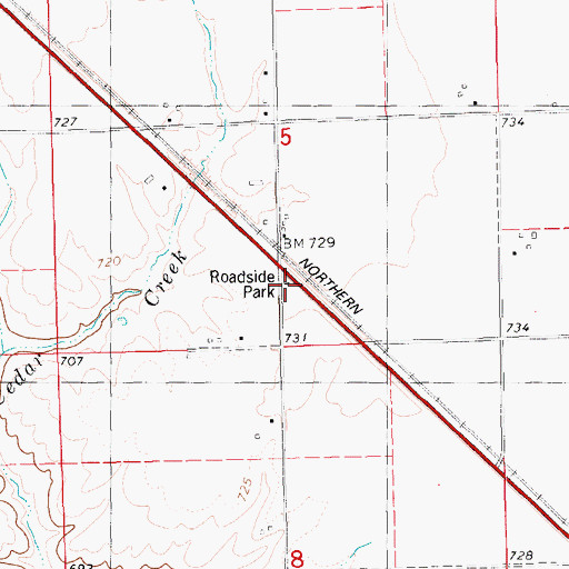 Topographic Map of Stage Coach Depot Historical Marker, IA