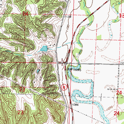 Topographic Map of Inkpaduta Historical Marker, IA