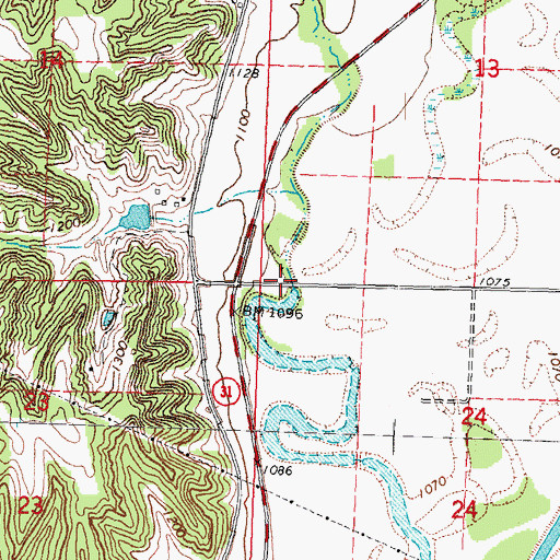 Topographic Map of Inkpaduta River Access, IA