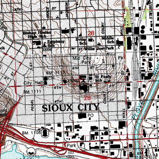 Topographic Map of Marion Health Center, IA