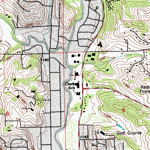 Topographic Map of Jones Eye Clinic, IA
