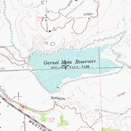 Topographic Map of Sweitzer Lake, CO