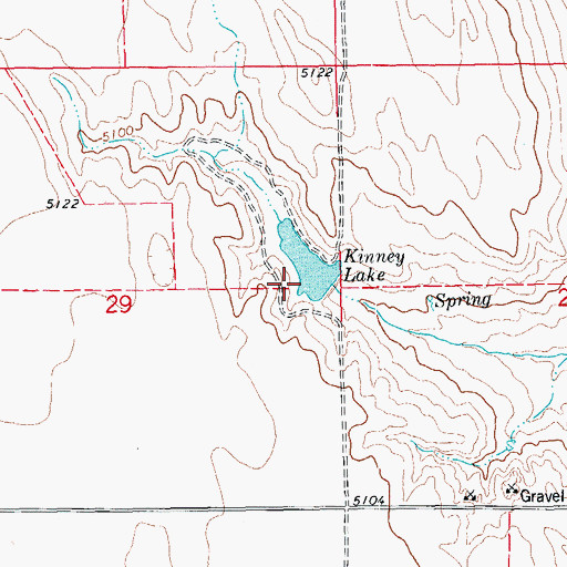 Topographic Map of L G Kinney Dam, CO