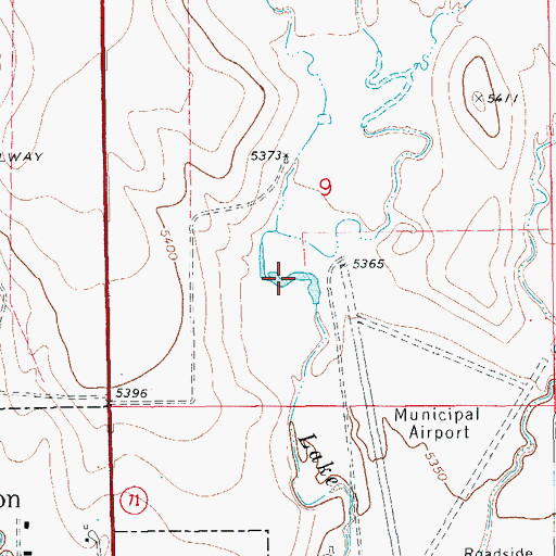 Topographic Map of Lake Creek Reservoir, CO