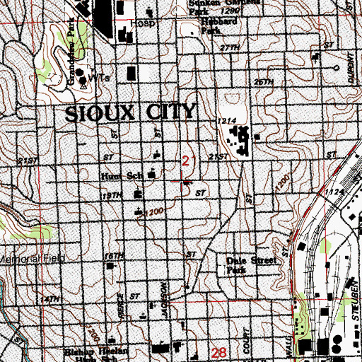 Topographic Map of Our Saviour's Lutheran Church, IA