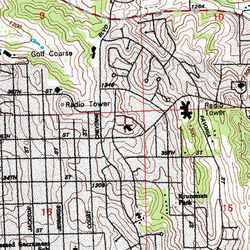Topographic Map of First Covenant Church, IA