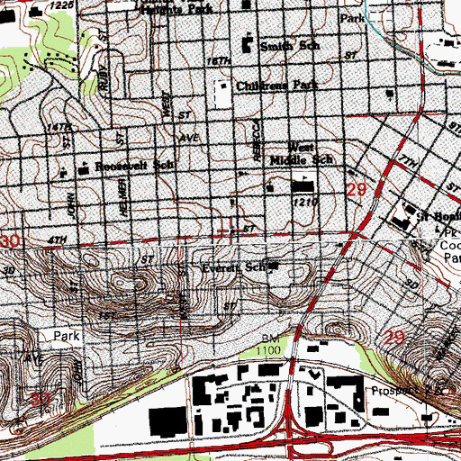 Topographic Map of New Creations Ministries, IA