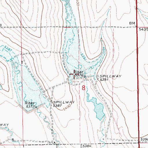 Topographic Map of Limon Watershed L-3 Reservoir, CO
