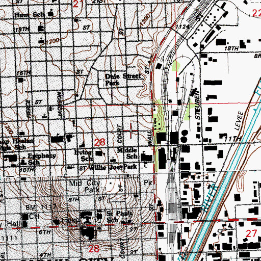 Topographic Map of Mount Olive Baptist Church, IA