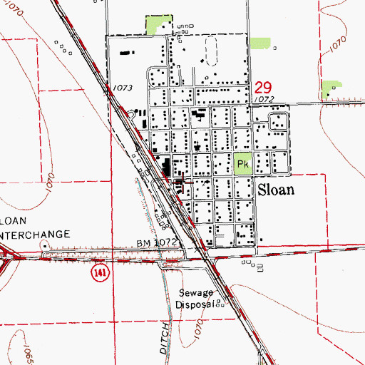Topographic Map of Sloan Family Dentistry Center, IA