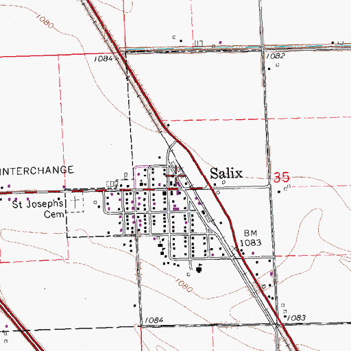 Topographic Map of Farmers Co-op Elevator, IA