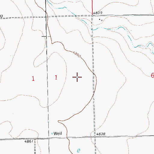 Topographic Map of Tract 1828 Reservoir, CO