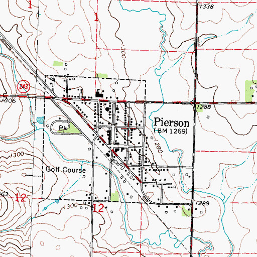 Topographic Map of Christian Church, IA