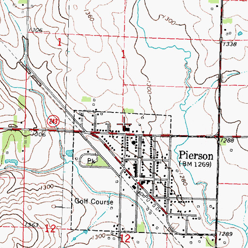 Topographic Map of Kingsley - Pierson Middle School, IA