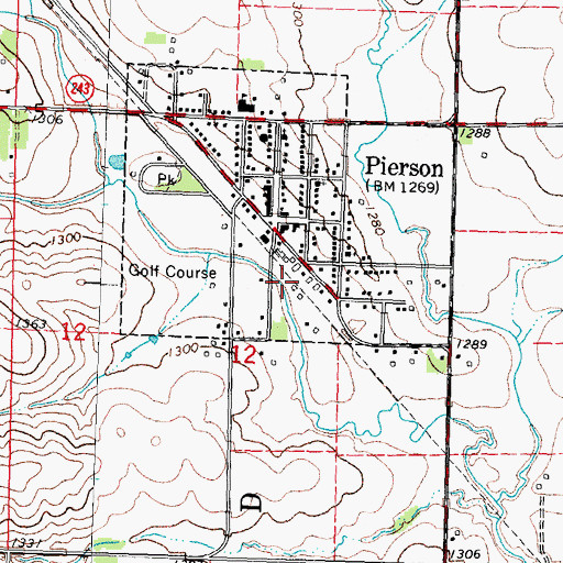 Topographic Map of Pierson (historical), IA