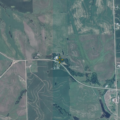 Aerial/Satellite Image of Odd Post Office (historical), IA