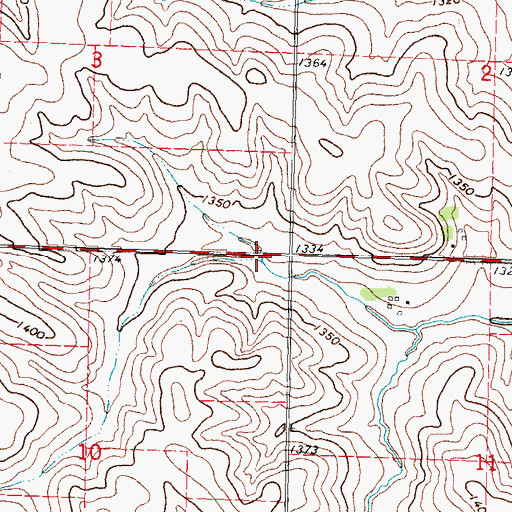 Topographic Map of Lozier Post Office (historical), IA