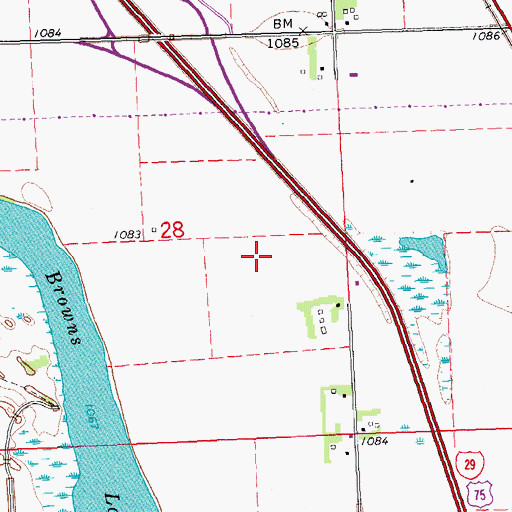 Topographic Map of Linndale Post Office (historical), IA