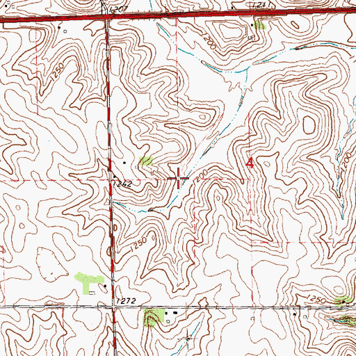 Topographic Map of Crawford Post Office (historical), IA