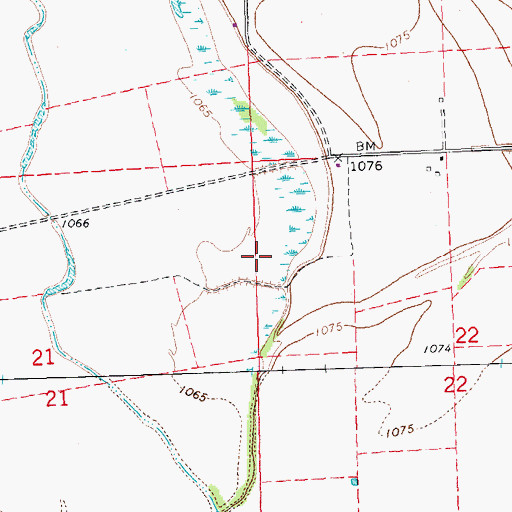 Topographic Map of Lakeport Post Office (historical), IA