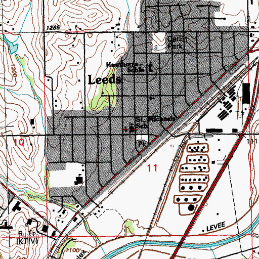 Topographic Map of Holy Cross School - Saint Michael Center, IA