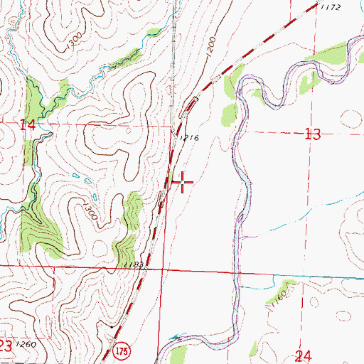 Topographic Map of Morris Post Office (historical), IA