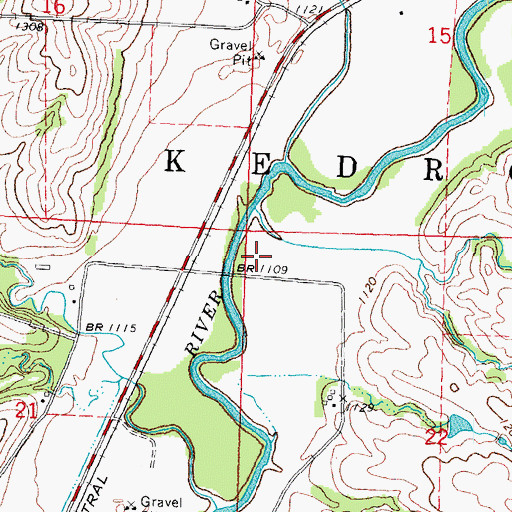 Topographic Map of Discord Post Office (historical), IA