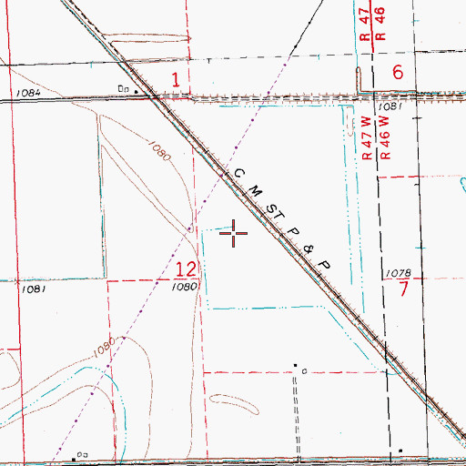 Topographic Map of Flanders (historical), IA