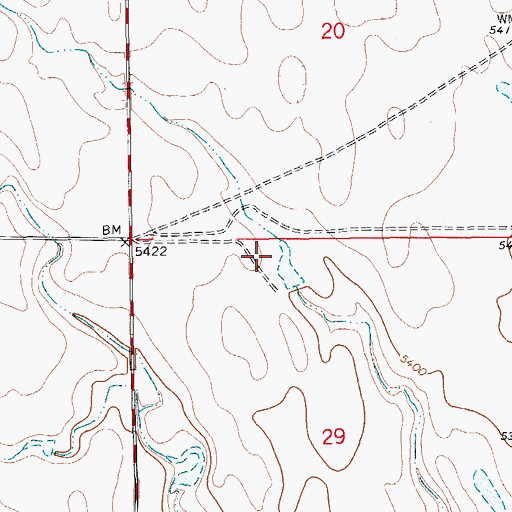 Topographic Map of Fred Pauls Detention Reservoir Number 1, CO