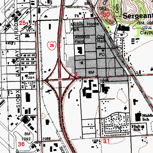 Topographic Map of United Methodist Church, IA