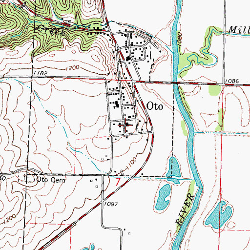 Topographic Map of Saint Mary's Catholic Church, IA