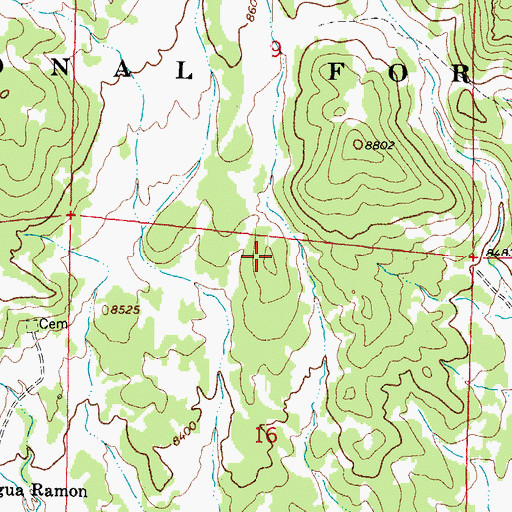 Topographic Map of Beaver Park Reservoir, CO