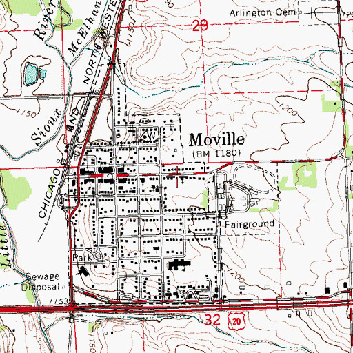 Topographic Map of Evangelical Church, IA