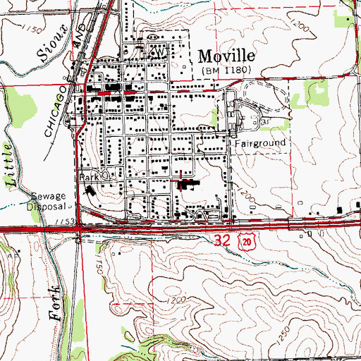 Topographic Map of Living Faith Church, IA