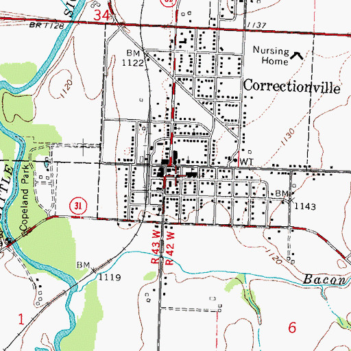 Topographic Map of Assembly of God Church, IA