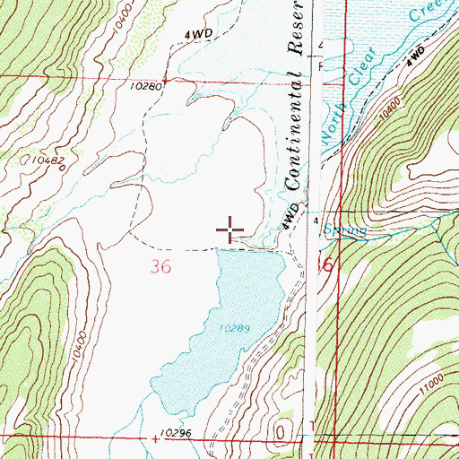 Topographic Map of Castle Number 4 Dam, CO