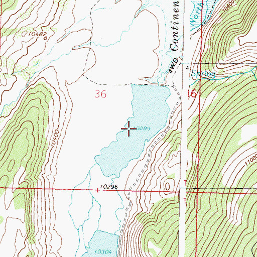 Topographic Map of Castle Number 4 Reservoir, CO
