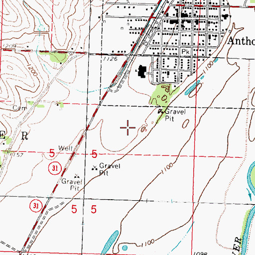 Topographic Map of Anthon Golf Club, IA