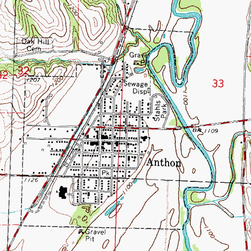 Topographic Map of United Methodist Church, IA