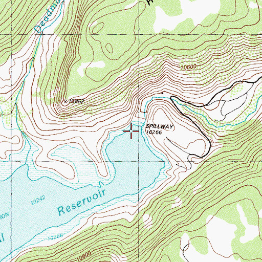 Topographic Map of Continental Dam, CO