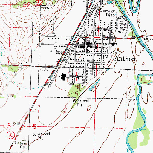 Topographic Map of Trinity Lutheran Church, IA