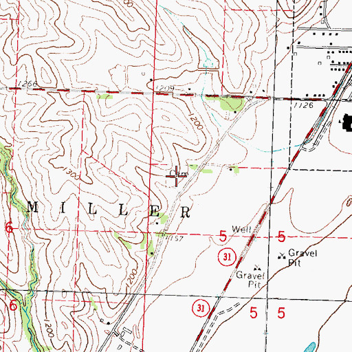 Topographic Map of Saint Joseph's Catholic Cemetery, IA
