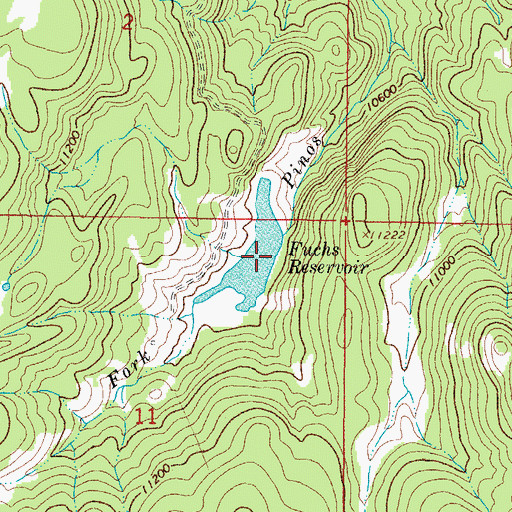 Topographic Map of Fuchs Dam, CO