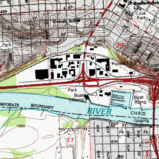 Topographic Map of Interchange 149, IA